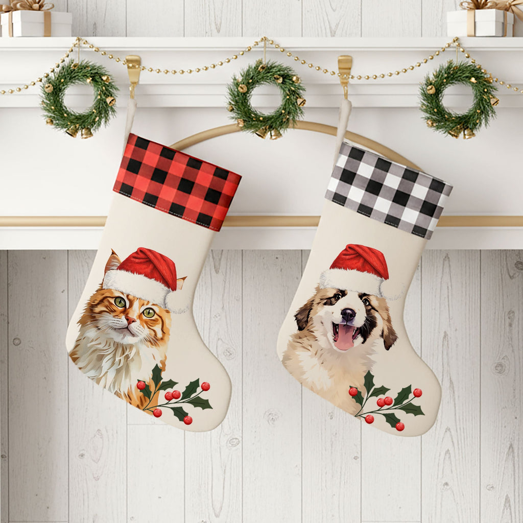 Custom Pet Stocking Using Pet's Photo + Name