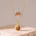 Custom Round Pet Necklace Using Photo - Pet Face