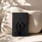 Custom Pet Engraved Vegan Leather Journal with Pet Photo + Name