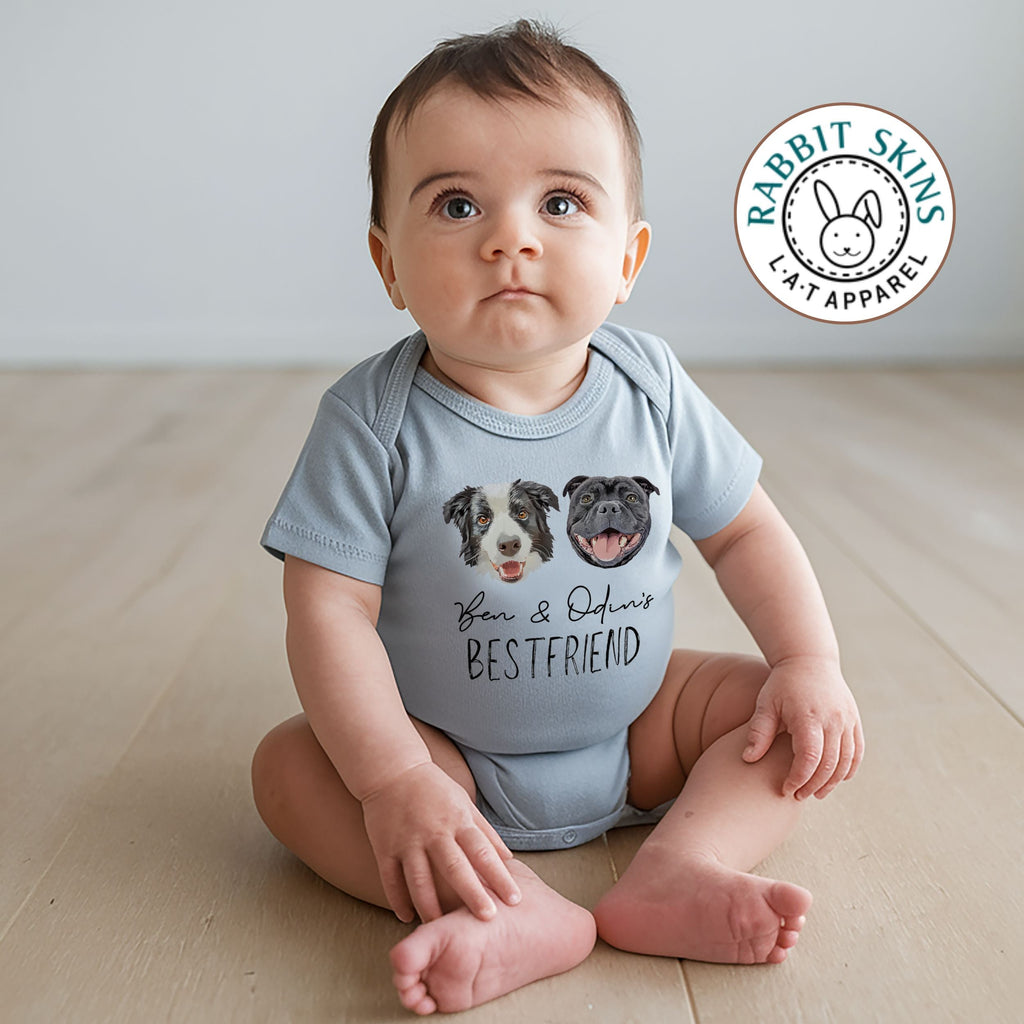 Custom Pet Baby Bodysuit - Pet Photo + Name
