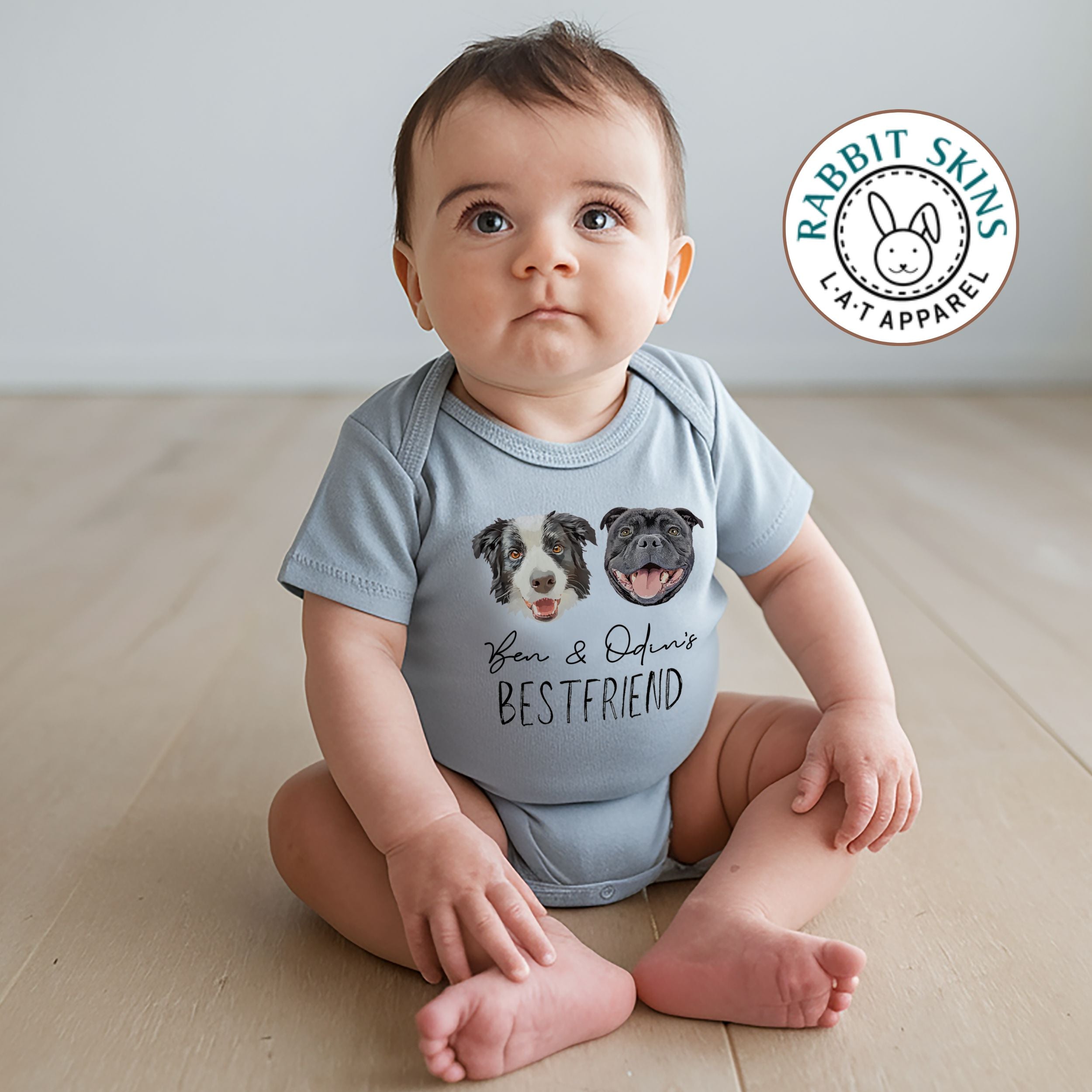 Custom Pet Baby Bodysuit - Pet Photo + Name