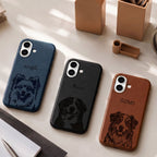Custom Pet Photo Engraved Phone Case  - Pet Photo + Name