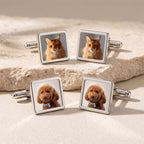 Custom Pet Photo Cufflinks Using Photo - Pet Face