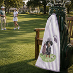 Custom Stripe Pet Golf Towel - Pet Photo + Name