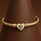 Custom Pet Heart Cuff Engraved Bracelet - Pet Face