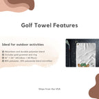 Custom Pet Golf Towel - Pet Photo + Name