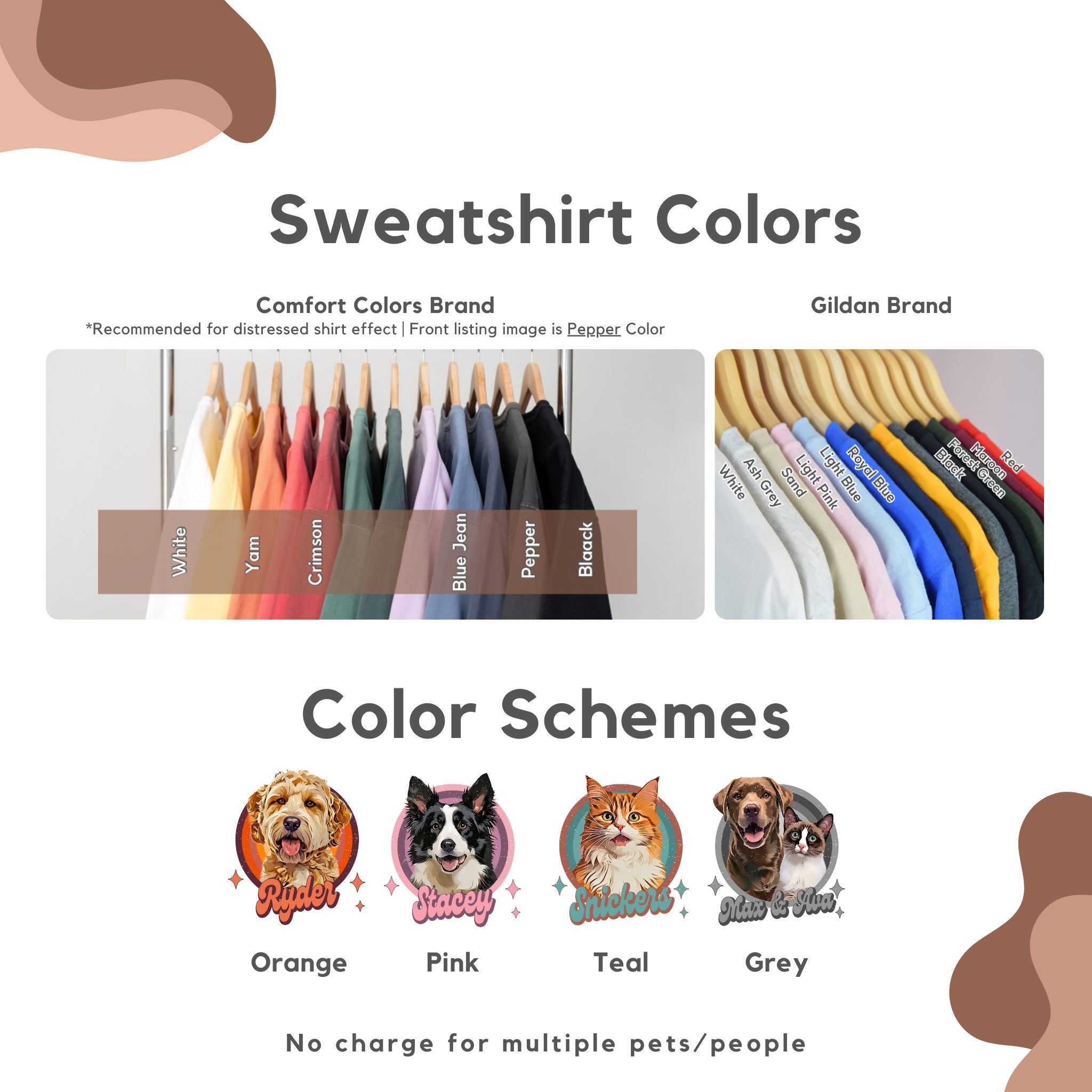 Custom Comfort Colors Vintage Retro Pet Sweater - Pet Photo + Name