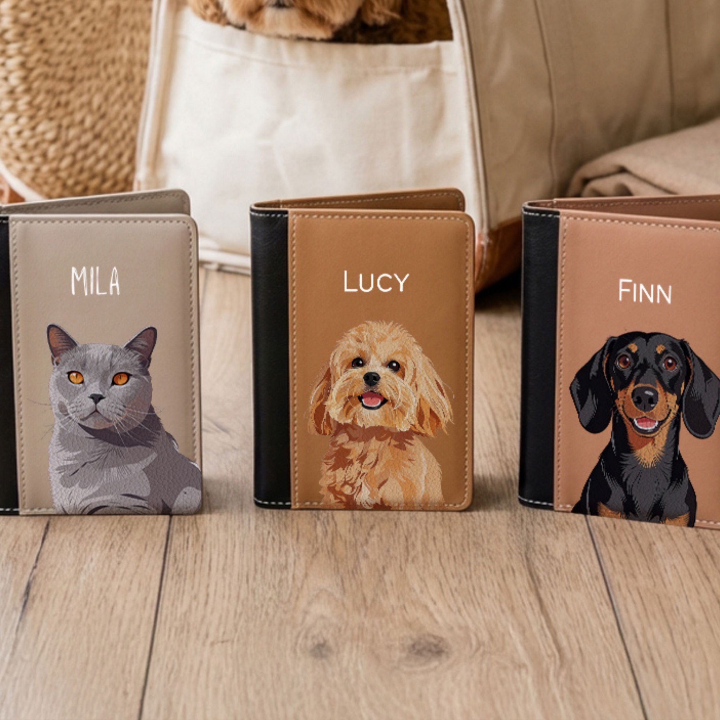Custom Pet Passport Case - Pet Photo + Name