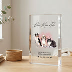 Custom Pet Memorial Acrylic Photo Block - Pet Photo + Name