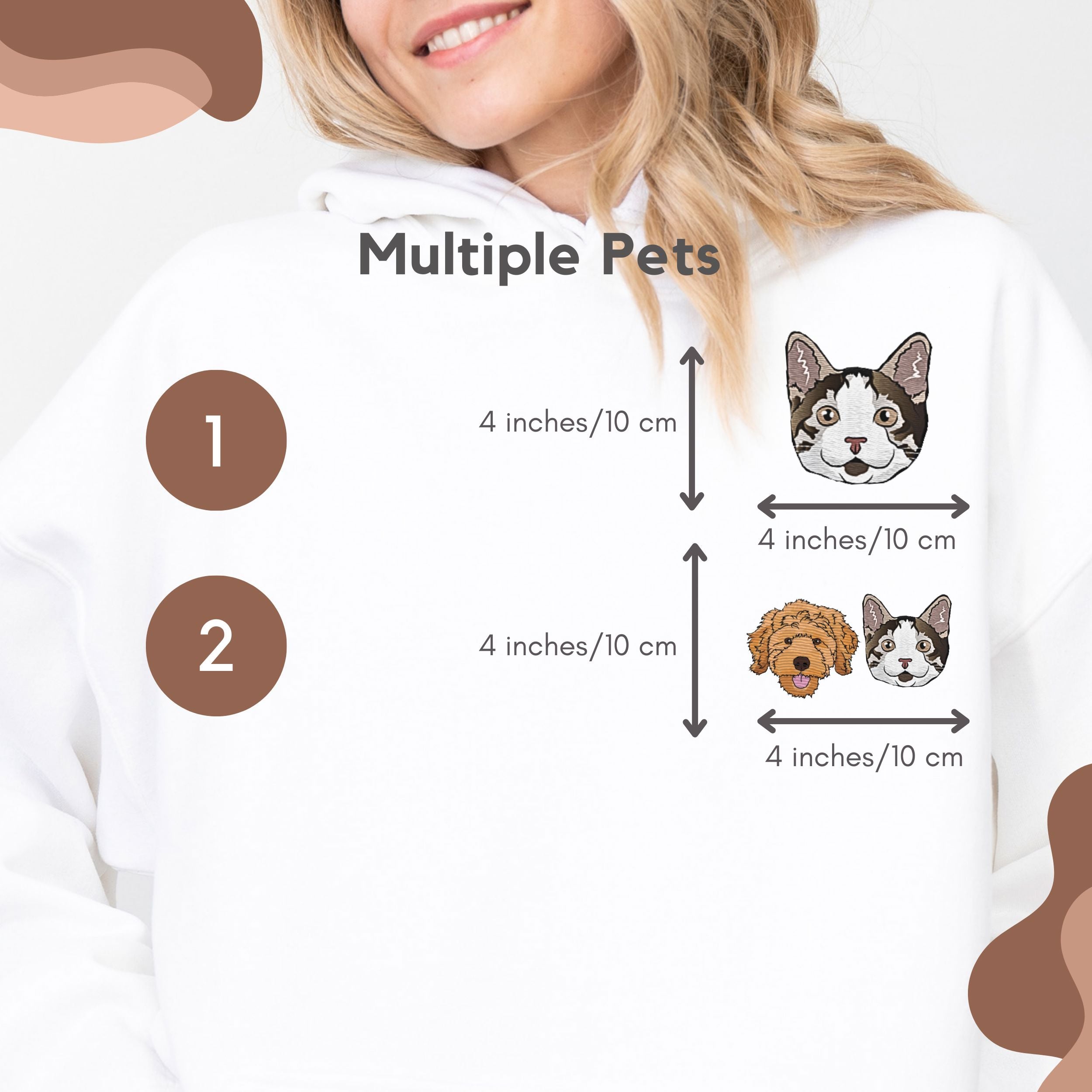 Custom Embroidered Pet Hoodie - Pet Photo + Name