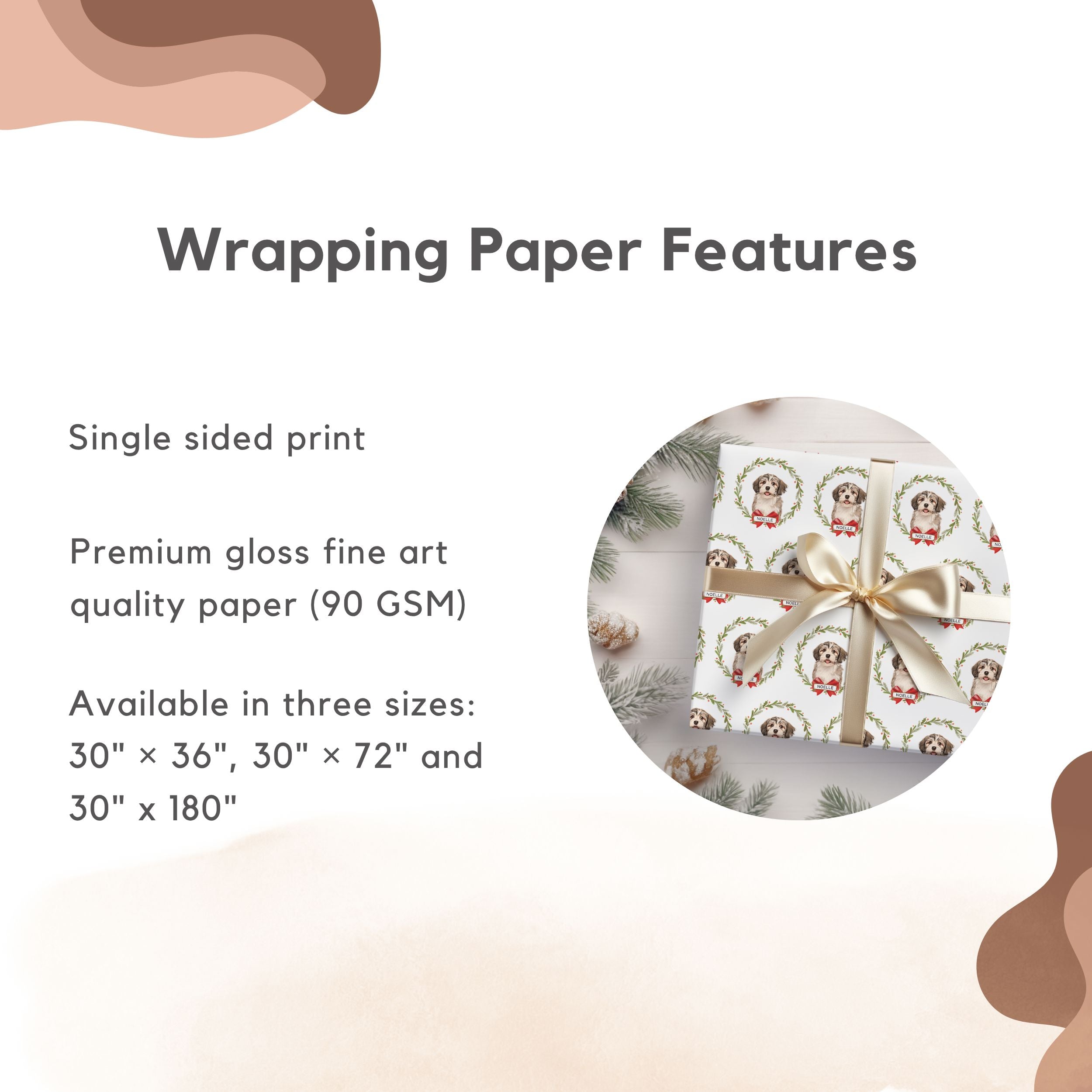 Custom Wrapping Paper Using Pet Photo + Name