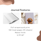 Custom Hardcover Journal with Pet Photo + Name