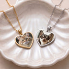 Custom Pet Photo Heart Necklace - Pet Face