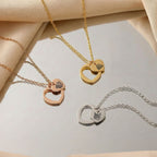 Custom Pet Heart Cutout Engraved Necklace - Pet Face
