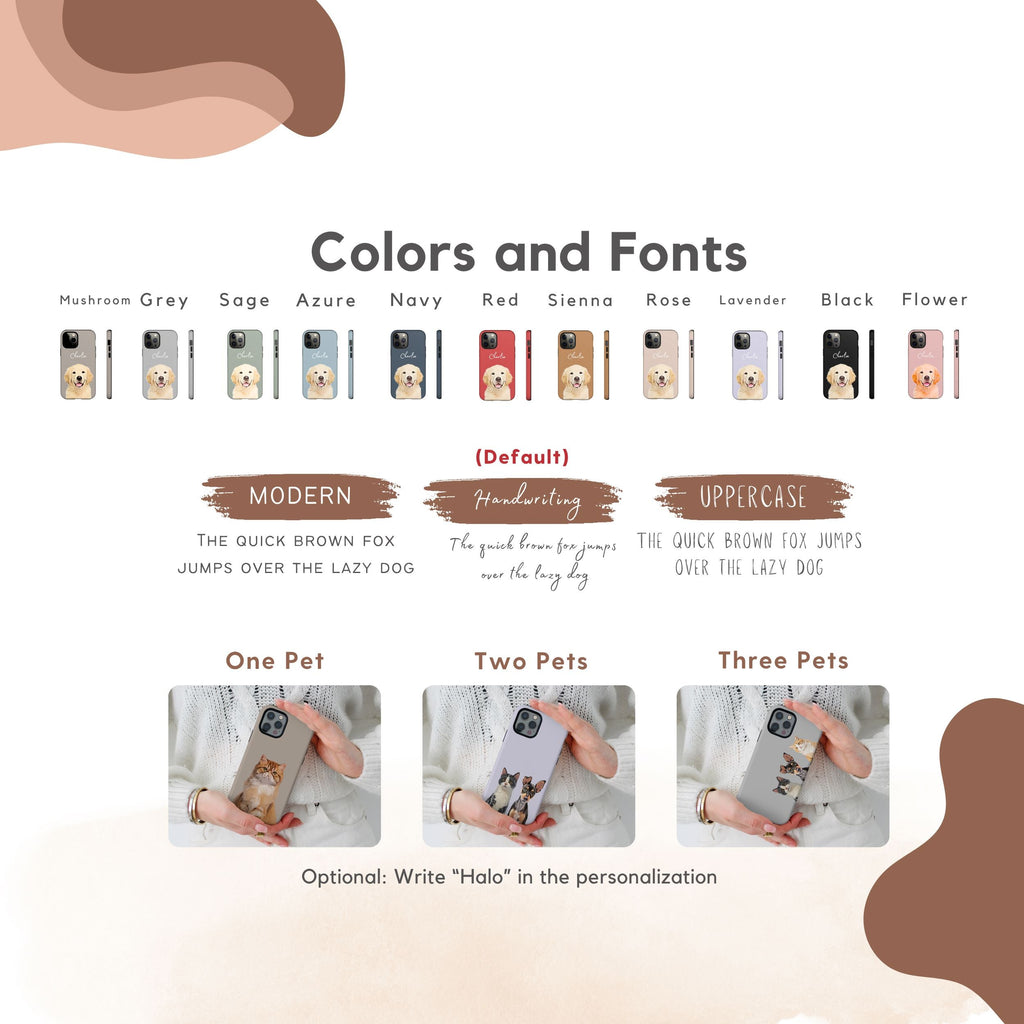 Custom Pet Phone Case - Pet Photo + Name