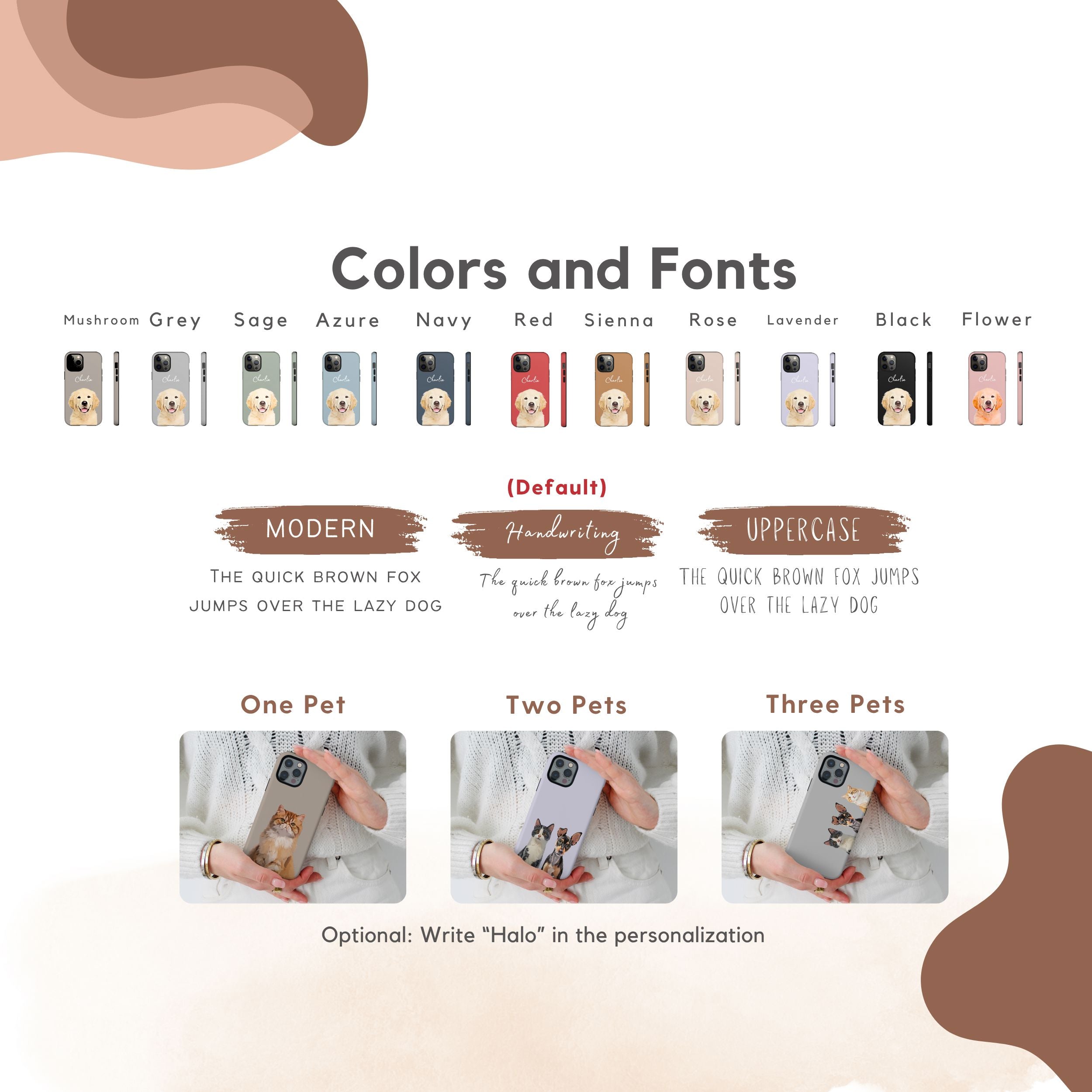 Custom Pet Phone Case - Pet Photo + Name