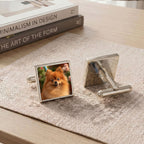 Custom Pet Photo Cufflinks Using Photo - Pet Face