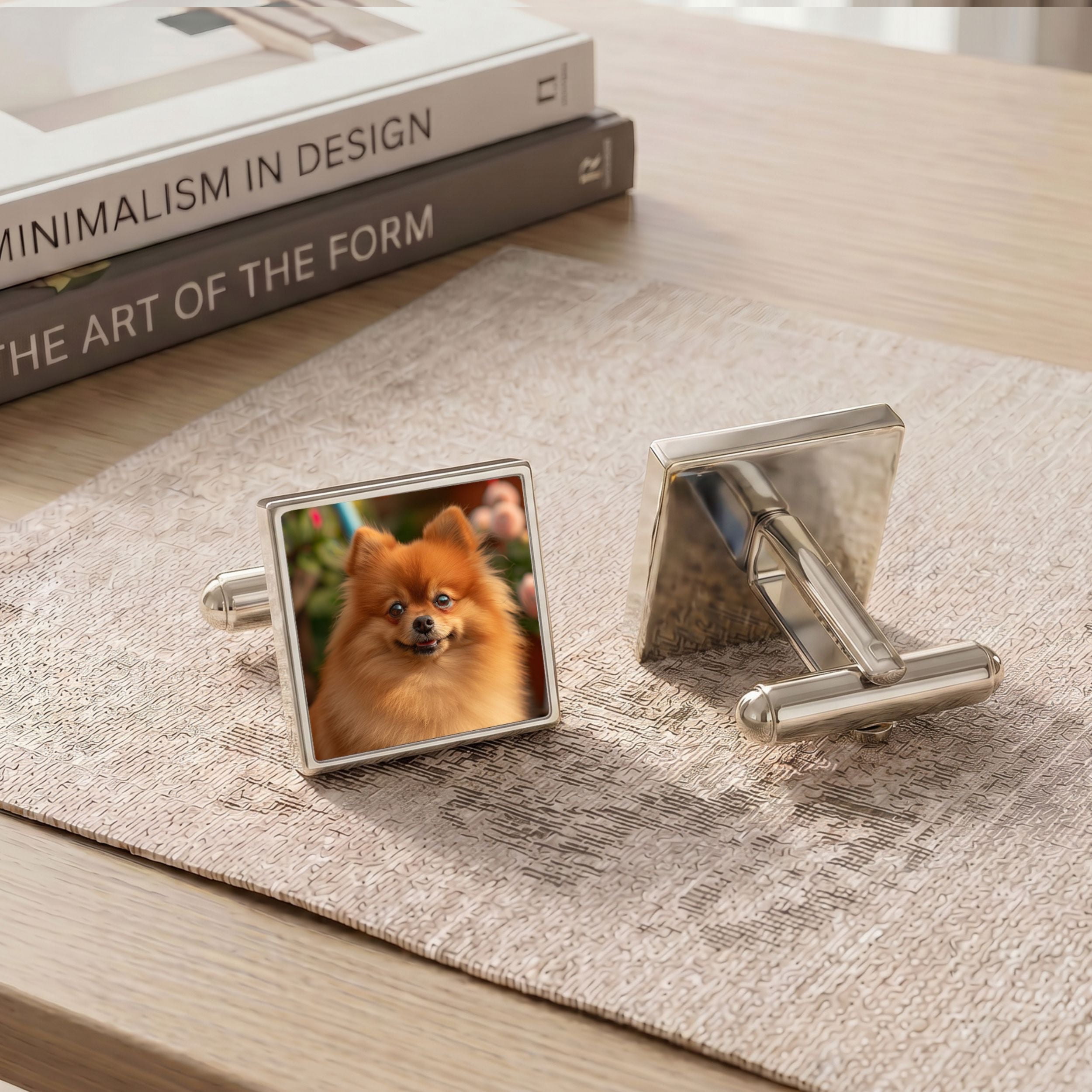 Custom Pet Photo Cufflinks Using Photo - Pet Face