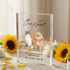 Custom Pet Memorial Acrylic Photo Block - Pet Photo + Name