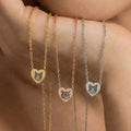 Custom Pet Heart Engraved Necklace - Pet Face