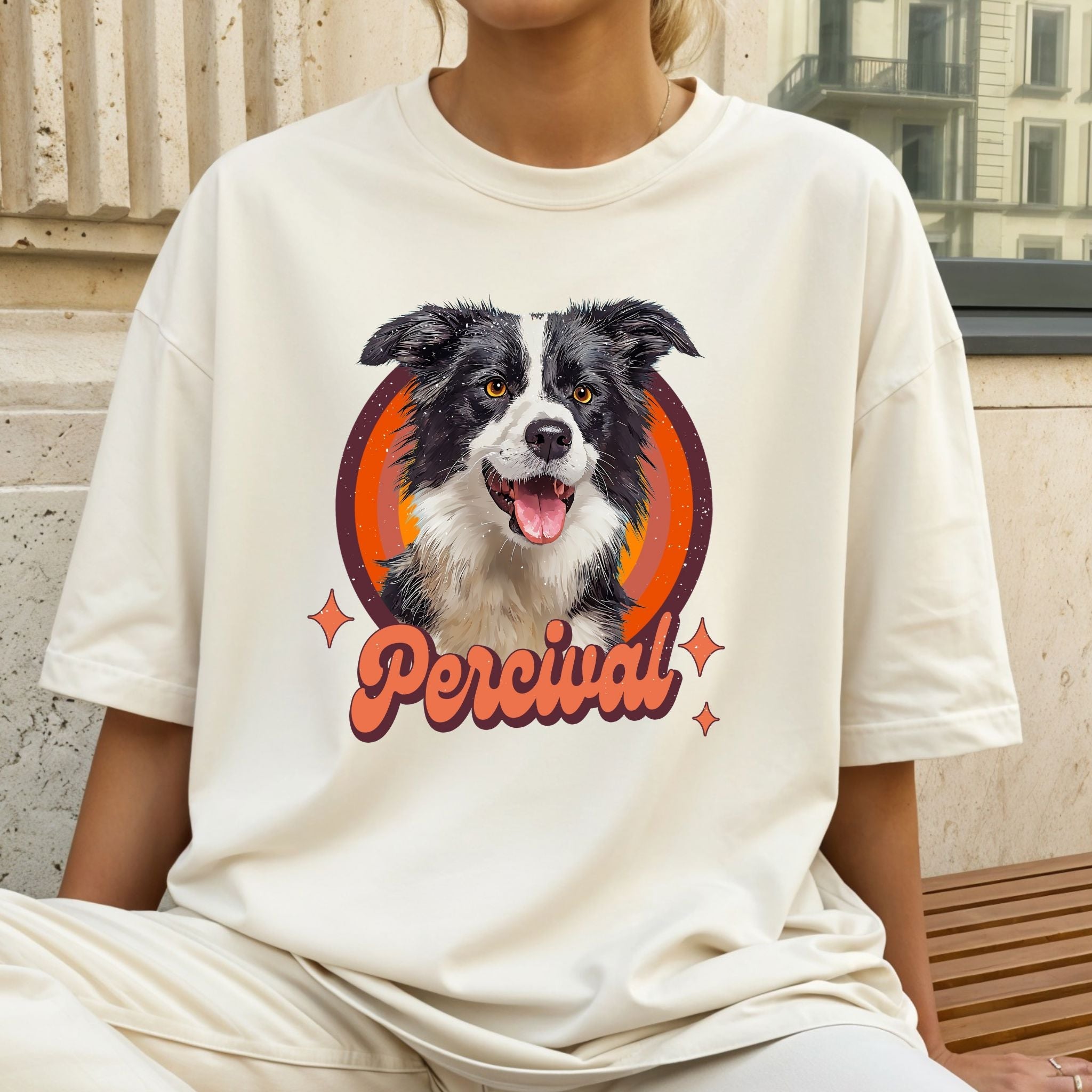 Custom Comfort Colors Vintage Retro Pet Shirt - Pet Photo + Name