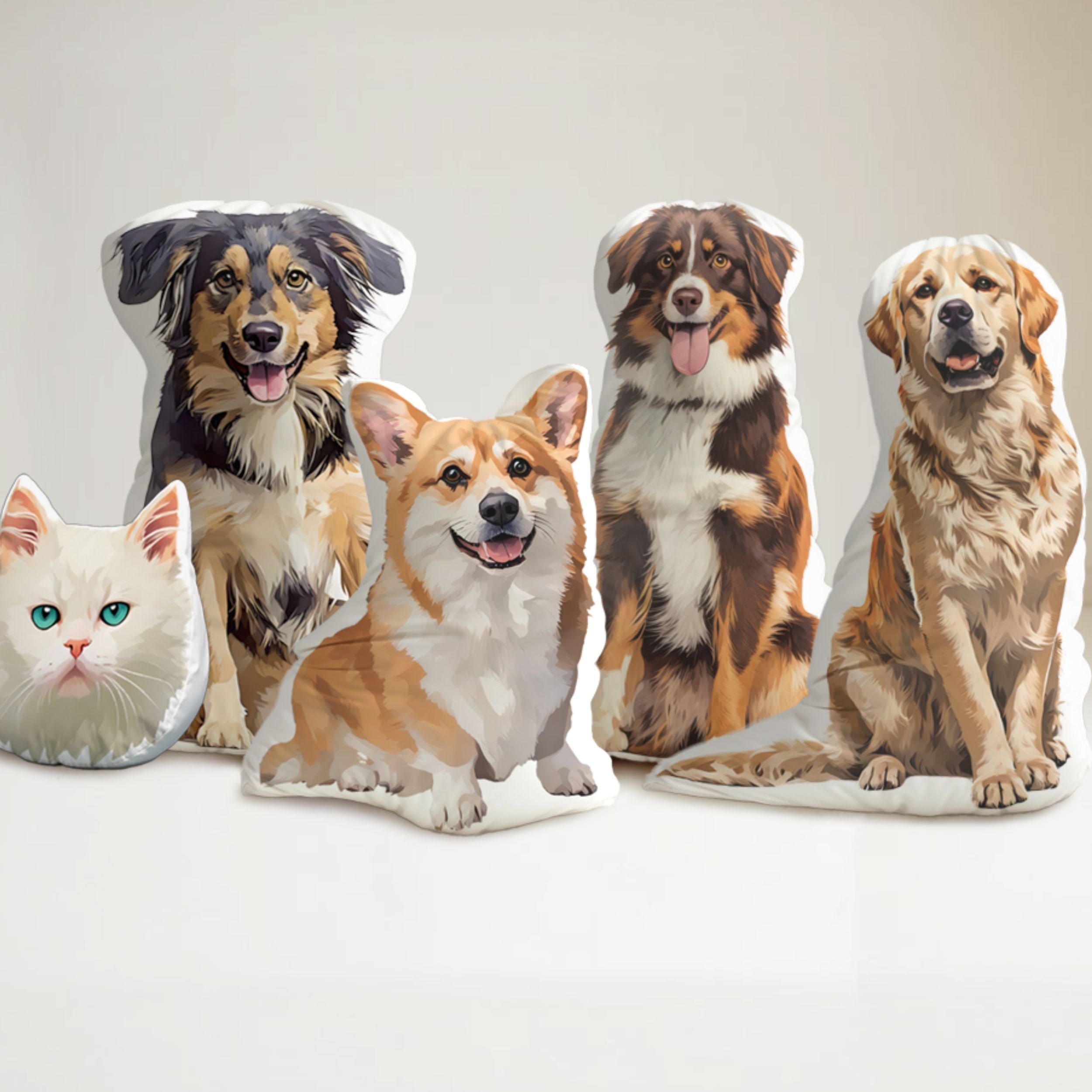 Custom Pet Shaped Cat Dog Pillow - Pet Photo