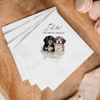 Custom Watercolor Pet Cocktail Napkins - Pet Photo + Name