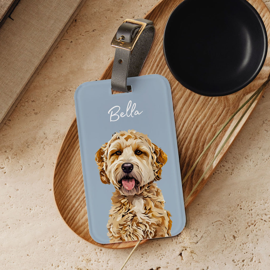 Custom Pet Luggage Tag Using Pet Photo + Name