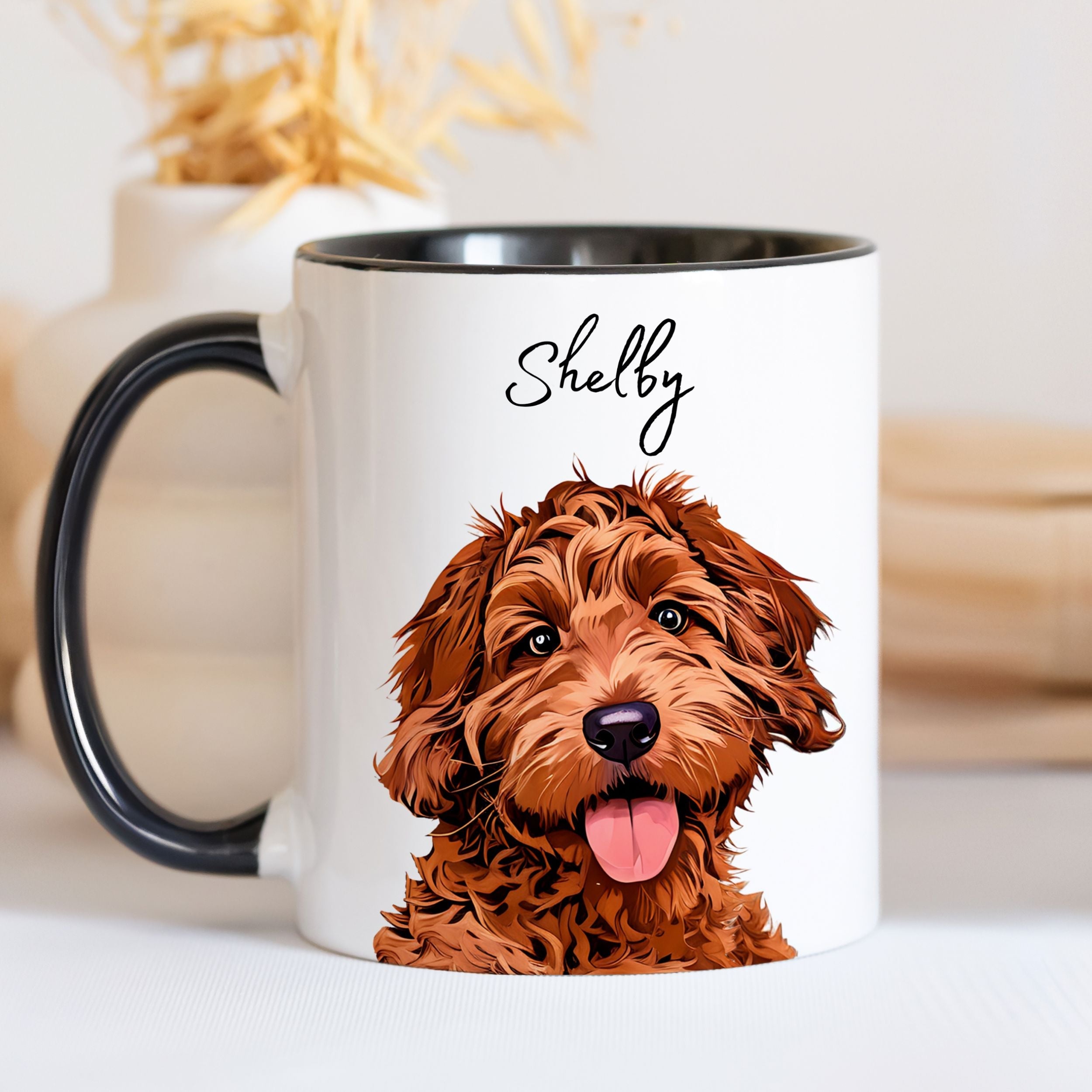 Custom Pet Color Mug - Pet Photo + Name