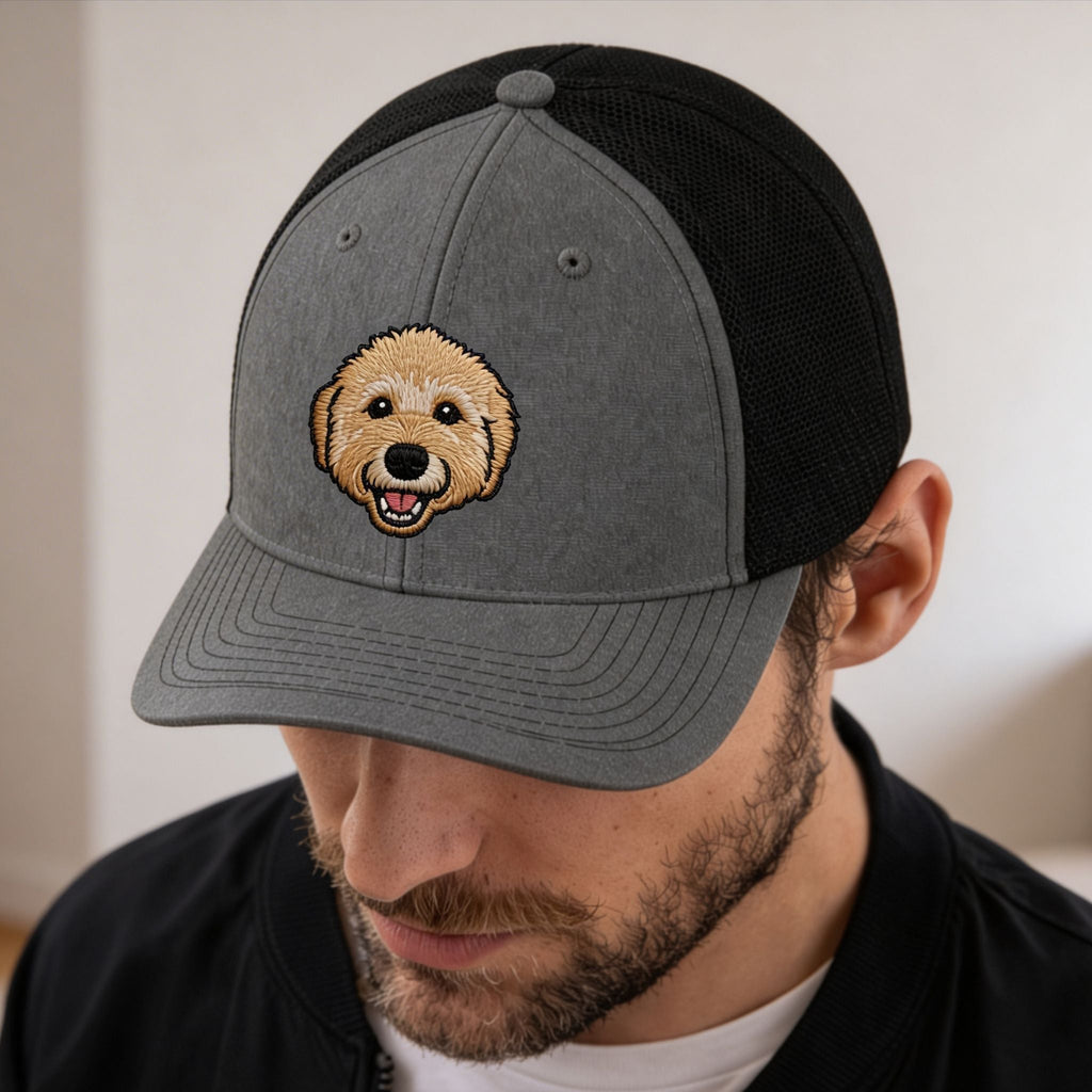 Custom Embroidered Pet Snapback Hat  - Pet Photo + Name