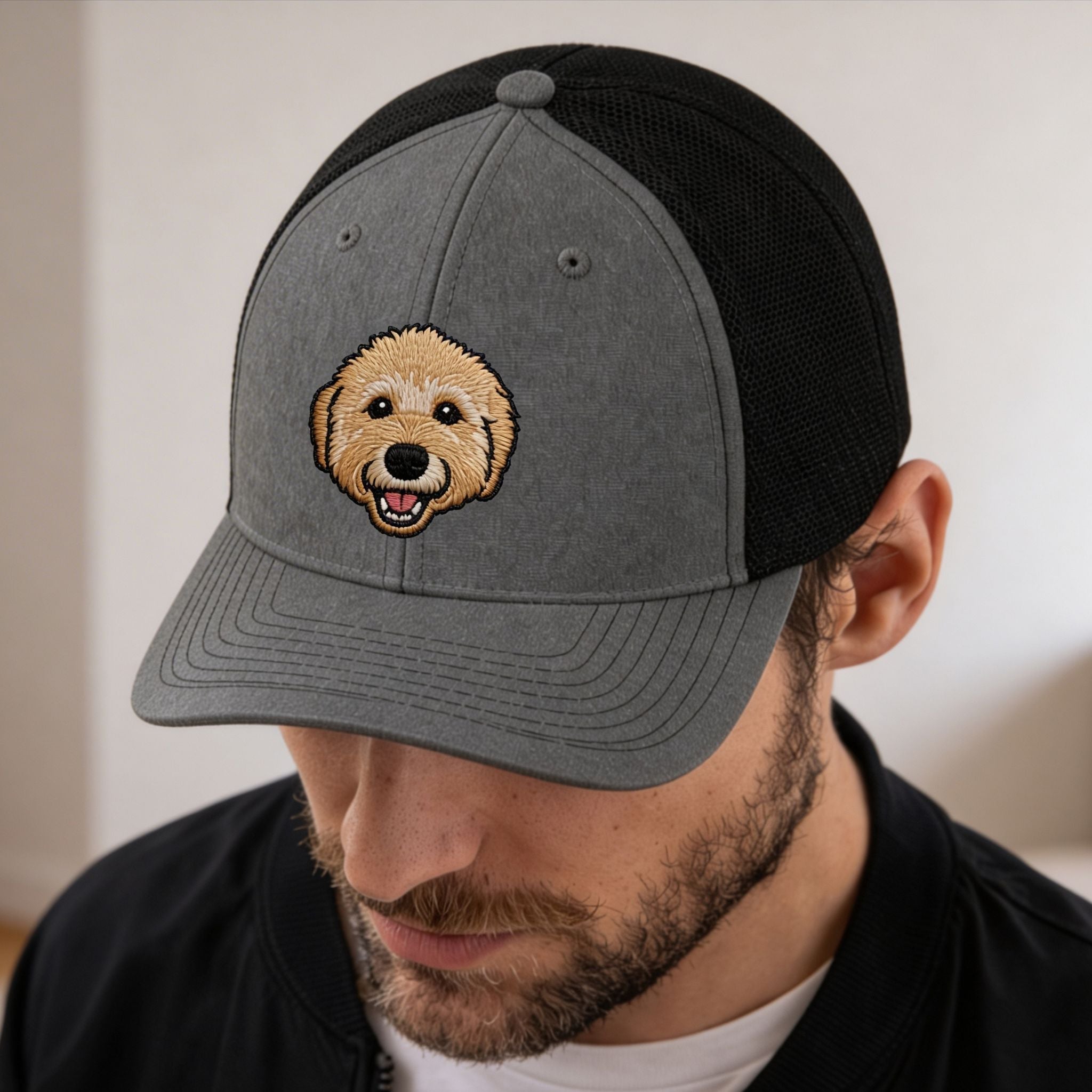Custom Embroidered Pet Snapback Hat  - Pet Photo + Name