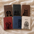 Custom Pet Engraved Vegan Leather Journal with Pet Photo + Name