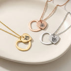 Custom Pet Heart Cutout Engraved Necklace - Pet Face