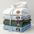 Custom Embroidered Pet Hoodie - Pet Photo + Name