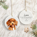 Custom Color Splash Memorial Pet Ornament - Pet Photo + Name
