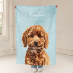 Custom Pet Color Blanket - Pet Photo + Name