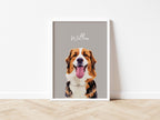 Custom Pet Portrait - Pet Photo + Name
