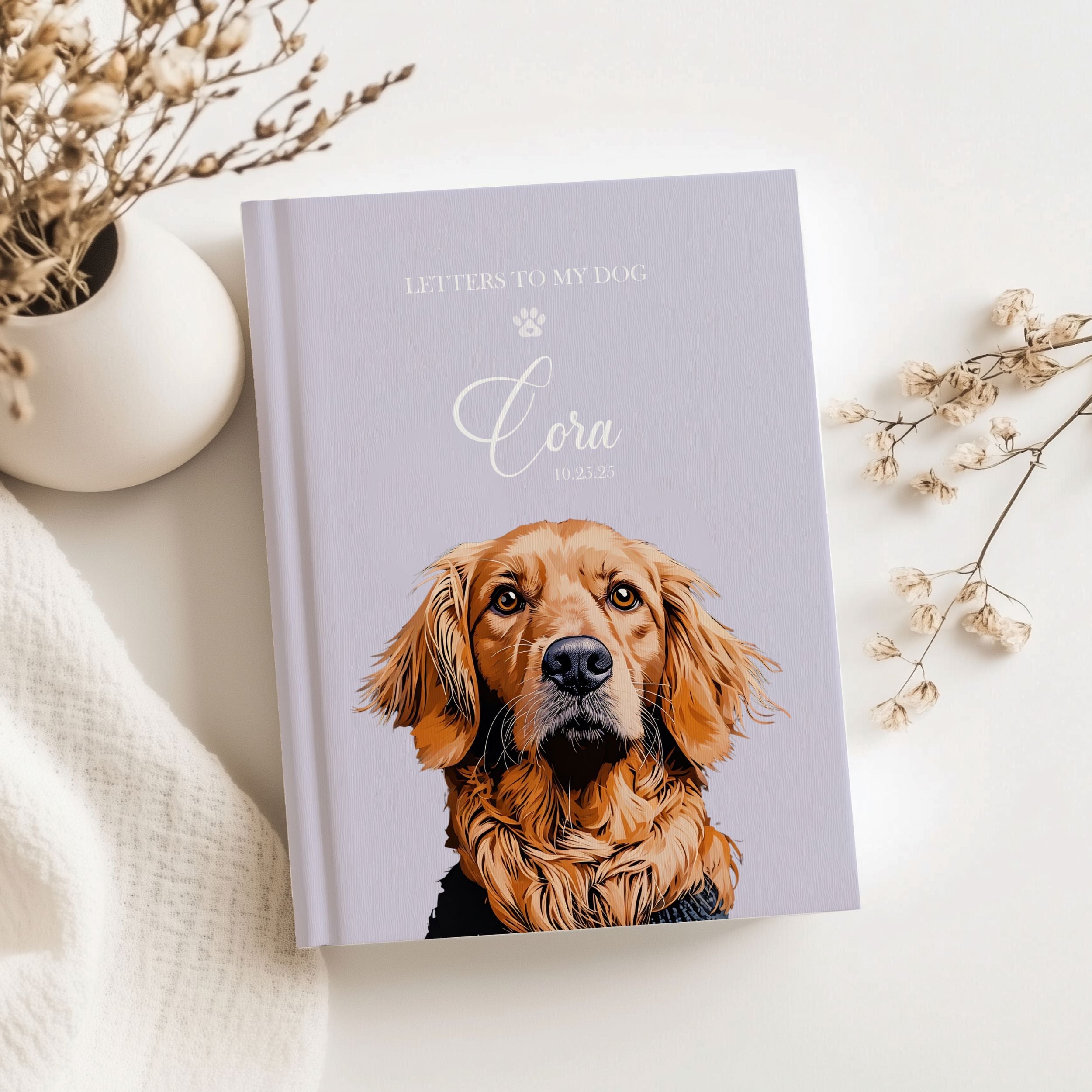 Custom Hardcover Journal with Pet Photo + Name