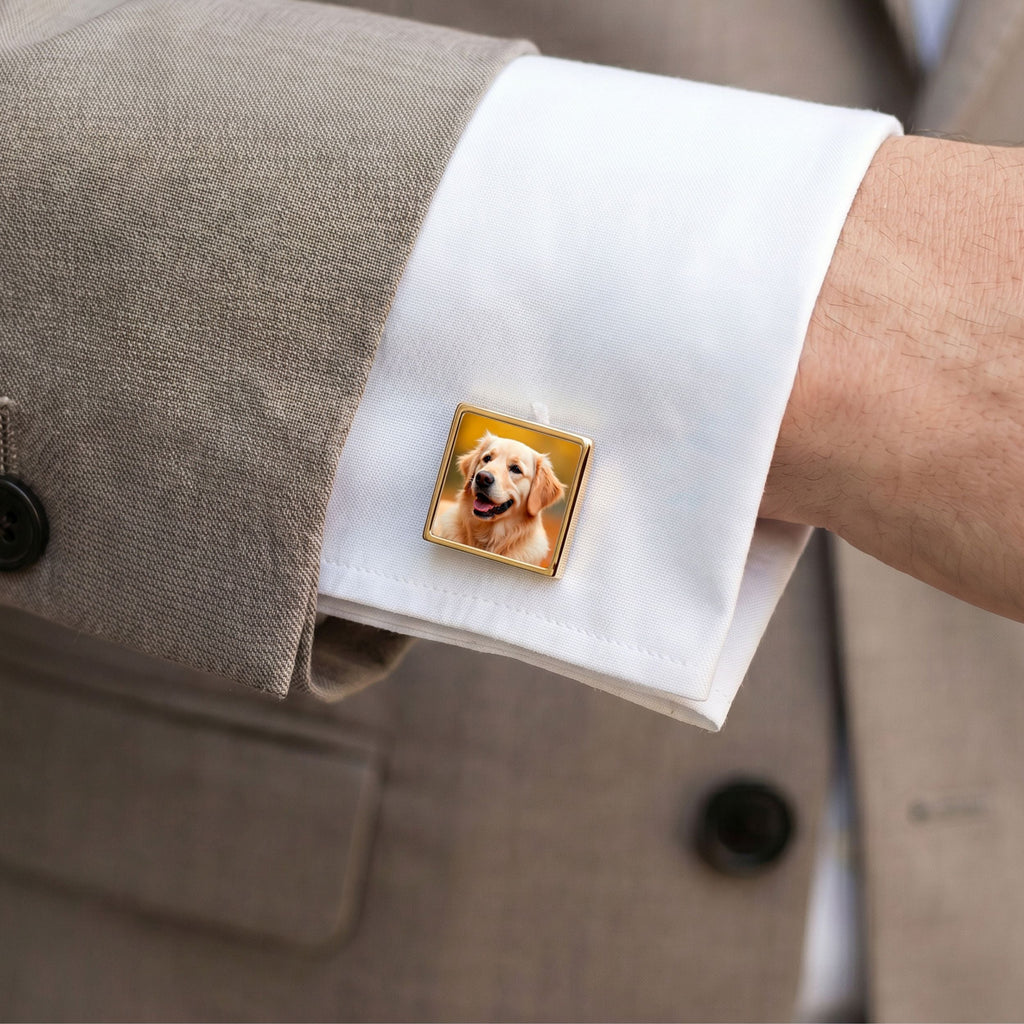 Custom Pet Photo Cufflinks Using Photo - Pet Face